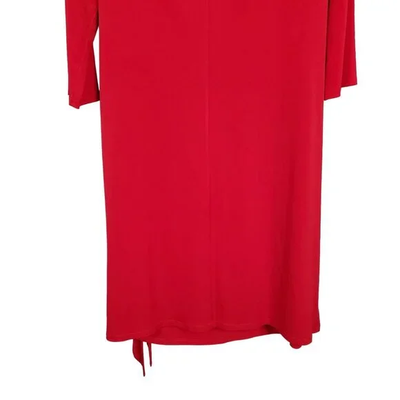 Chetta B 14 Dress Draped Stretch Jersey Knit Side Gathered Tie Ribbon Belt Party - Picture 8 of 8